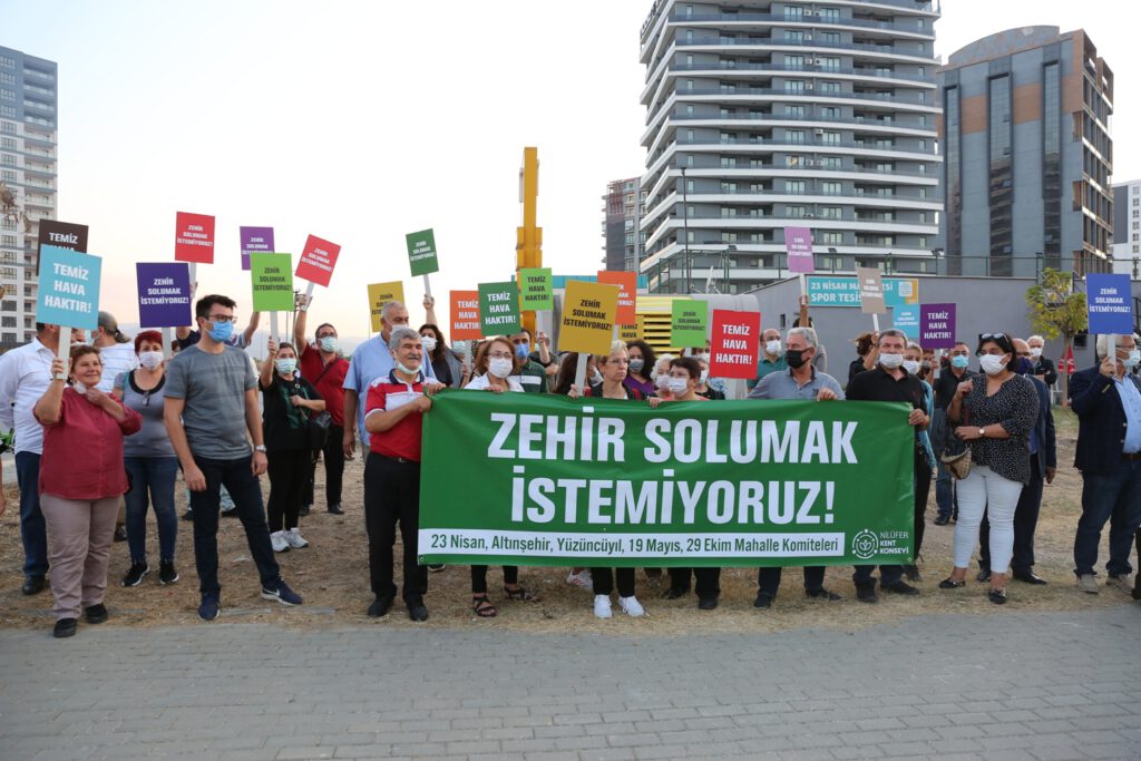 Nilüferliler zehir solumak istemiyor