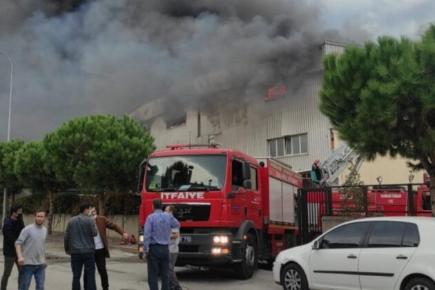 Kestel’de fabrika yangını!