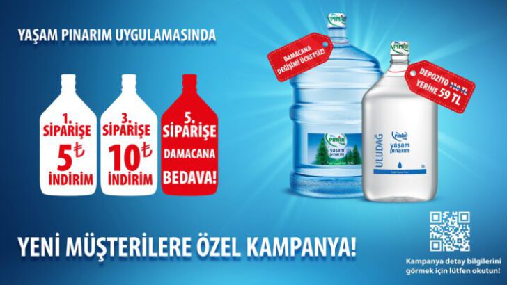 Kaynağından kapınıza  beşinci siparişte bedava !