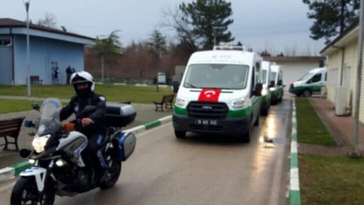 Bursa’da kazada şehit olan 4 itfaiye eri son yolculuğuna uğurlandı