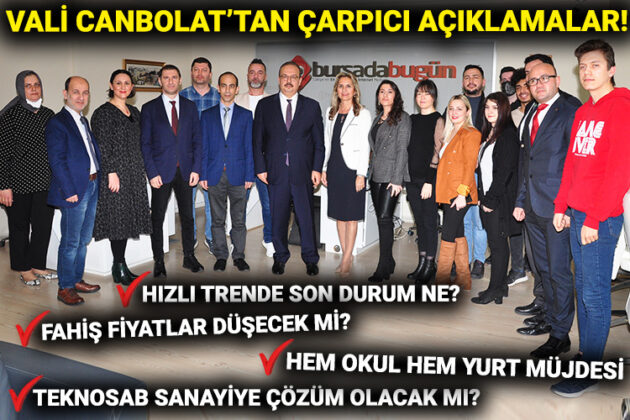 Canbolat’tan Bursada Bugün’e ziyaret! Bursa yatırımları ne durumda?