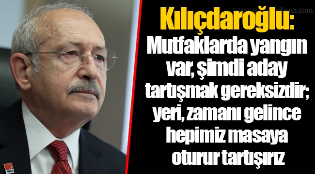 Cumhurbaşkanı adayını zamanı gelince masaya oturur tartışırız