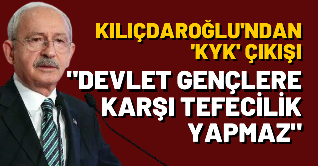 Devlet gençlere karşı tefecilik yapmaz