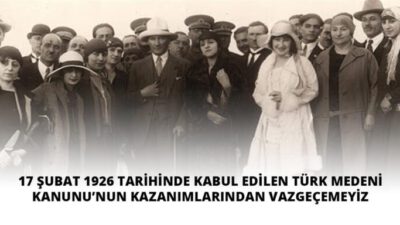 CHP’Lİ KADINLAR MEDENİ KANUNA ‘SELAM’ DURDU