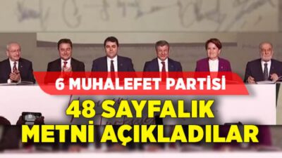 Ankara’da tarihi gün: Altı muhalefet lideri bir arada