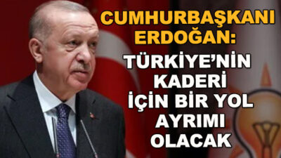 Erdoğan: Ülkemizin kaderi için yol ayrımı olacak
