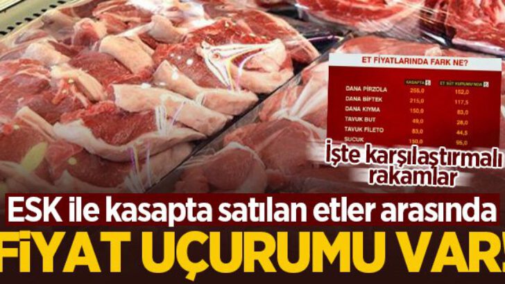 Et ve Süt Kurumu ile kasapta satılan etler arasında fiyat uçurumu var!