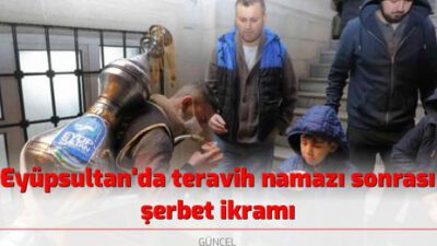 Teravih namazı sonrası şerbet ikramı