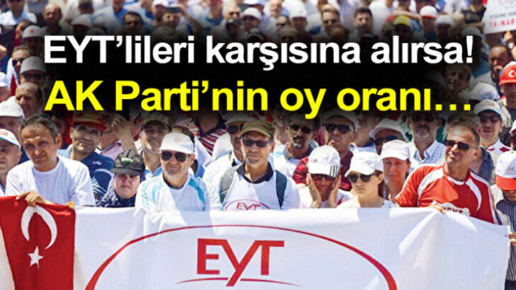 AK Partinin oy oranı… EYT’lileri karşısına alırsa..!