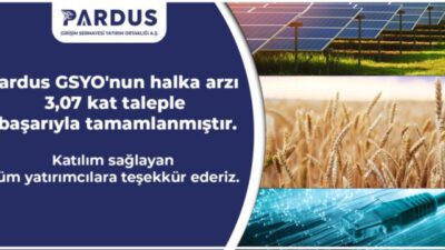 Pardus GSYO, halka arzını başarıyla tamamladı!