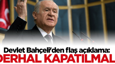 Bahçeli’den TBB’ye tepki: Bir kez daha ‘kapatılmalı’ dedi