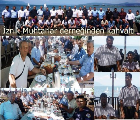 Muhtarlar derneğinden tayini çıkan komutanlara kahvaltı verildi.