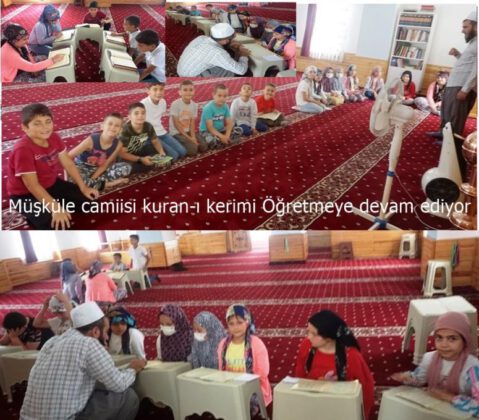Müşküle camiinde kuran öğretmeye aralıksız devam ediliyor