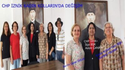 Cumhuriyet Halk Partisi İznik İlçe Kadın Kolları’nda, görev değişimi.