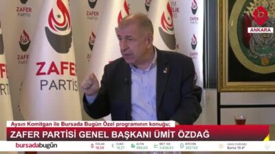 Özdağ’dan Bursada Bugün’e özel açıklamalar: Bursa’ya sesleniyorum, buna izin vermeyin