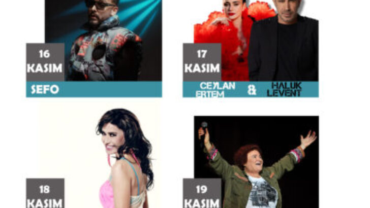 Sonbahar’ın en heyecan verici 4 konserlik serisi 16 Kasım’da Sefo ile başlıyor. Selda Bağcan, Yıldız Tilbe, Ceylan Ertem&Haluk Levent