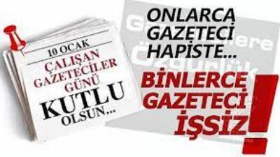 MESLEK ONURUNA YAKIŞIR OLARAK ÇALIŞAN VEYA ÇALIŞTIRILMAYAN GAZETECİLERİN GÜNÜNÜ KUTLARIM.