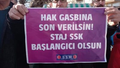 Staj Mağdurları Bursa; “Sadaka Değil Hakkımızı İstiyoruz!”
