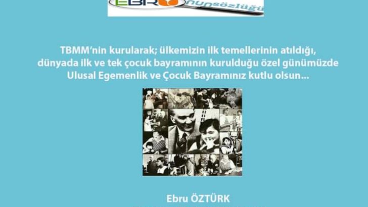 Ebru Öztürk; EGEMENLİK KAYITSIZ ŞARTSIZ MİLLETİNDİR!