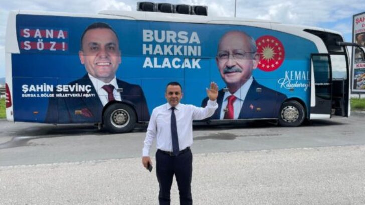 CHP’nin Kalesi Bursa’da Herkes Bu Otobüsü Konuşuyor! Kente Cumhurbaşkanı Adayı Kılıçdaroğlu’mu Geldi?