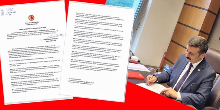 TÜRKOĞLU MECLİS’TE BURSA İÇİN DEPREM ÖNERGESİ VERDİ