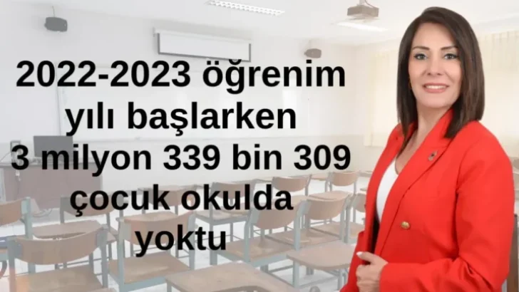 1,2 milyon çocuğun okul kaydı bulunmuyor, 3,3 milyon çocuk okulda değil!