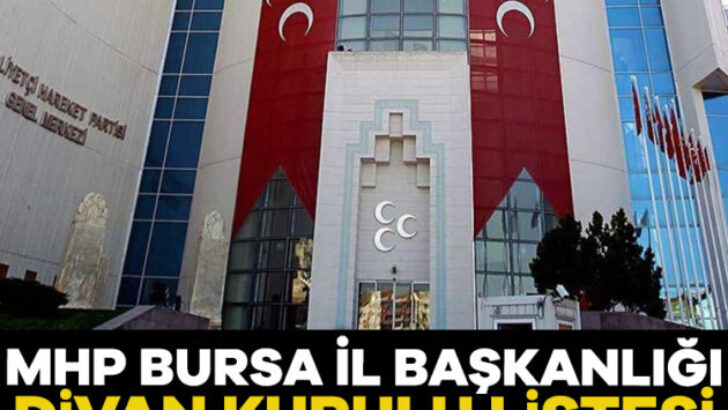 MHP Bursa’da Divan Kurulu belli oldu!