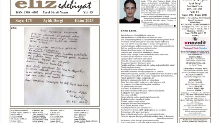 eliz edebiyat DERGİSİ’nin 178. SAYISI ÇIKTI!