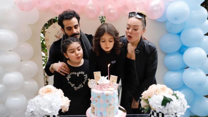 GÖKHAN TÜRKMEN eşiyle 7 yaşına giren kızına sürpriz bir doğum günü partisi organize etti.