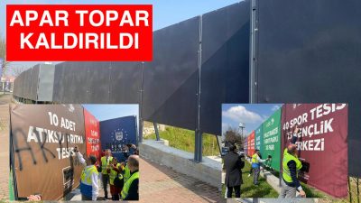 “Sprey Boya Protestosu” sonuç verdi…  “YASAK AFİŞLER”  APAR TOPAR KALDIRILDI