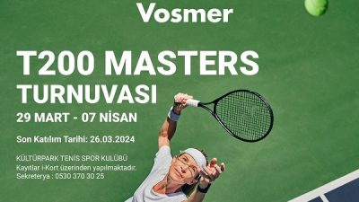 Vosmer Otomotiv T200 Masters Tenis Turnuvası’nın Ana Sponsoru!