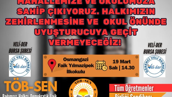 Çocuklarımızın ve halkımızın zehirlenmesine izin vermeyeceğiz !