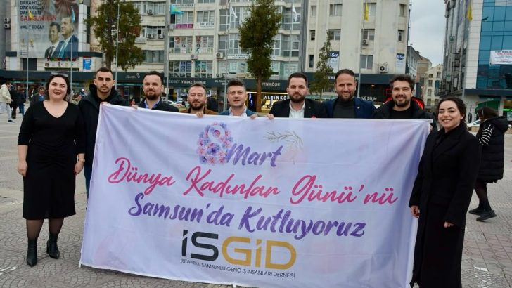 İsgid 8 Mart Dünya Kadınlar Gününde, Samsun’da 1000 Adet Karanfil Dağıttı…