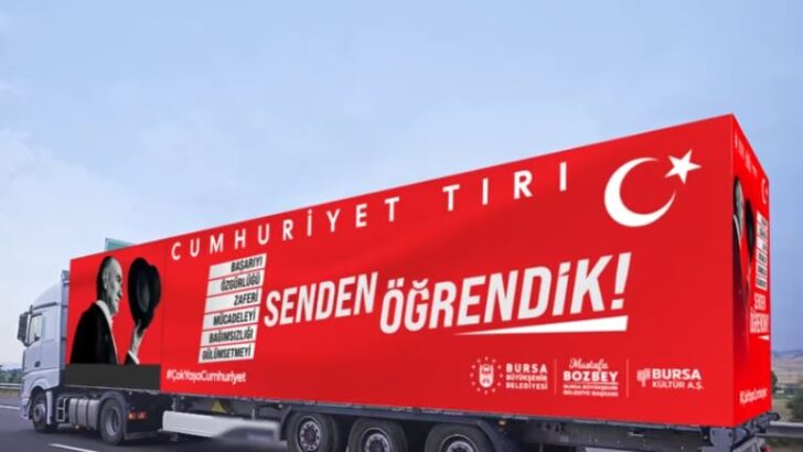 29 Ekim coşkusu ‘Cumhuriyet Tırı’ ile Bursa’yı sarıyor