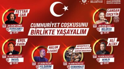 Bursa’da 29 Ekim’e yakışır kutlama programı
