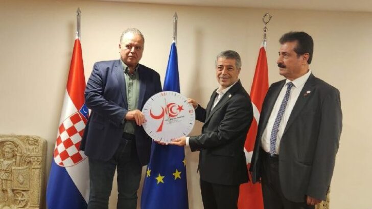 Yeni Yüzyıl Partisi Genel Başkanı Mehmet Ali Arslan ve Hırvatistan Büyükelçisi Resmi Yemekte Bir Araya Geldi