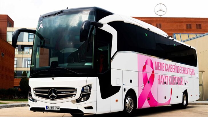 Mercedes-Benz Travego Meme Kanseriyle Mücadelede Farkındalık Yaratacak Yeni Bir Yolculuğa Başladı!