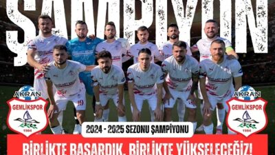 HALİS ÇELİK’TEN ŞAMPİYON GEMLİKSPOR’A TEBRİK