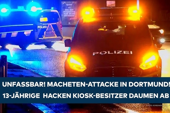 DORTMUND’DA DEHŞET: 13 YAŞINDAKİ ÇOCUKLAR KIOSK SAHİBİNE SALDIRDI!
