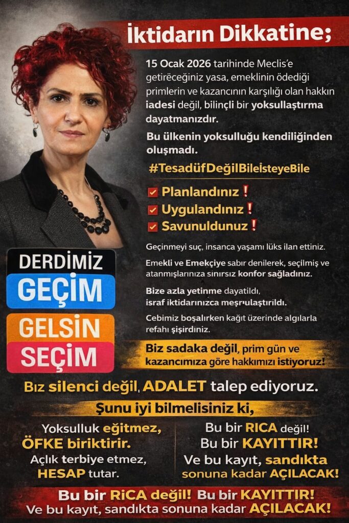 “Bu Bir Rica Değil, Hesaplaşmanın Kayıt Altına Alınmasıdır!”