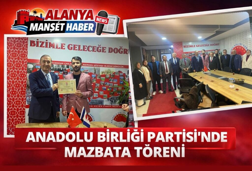 Amasya İl Başkanı Cem Ceylan mazbatasını aldı.