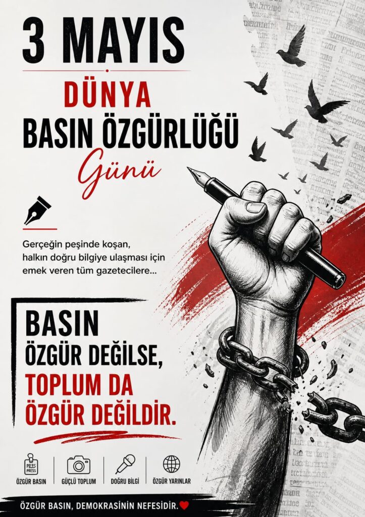 Bedri Yalçın’dan 3 Mayıs Mesajı: “Basın Özgürlüğü Yoksa Demokrasi de Yoktur”
