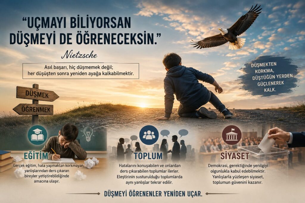 UÇMAYI BİLİYORSAN  DÜŞMEYİ DE  ÖĞRENECEKSİN!