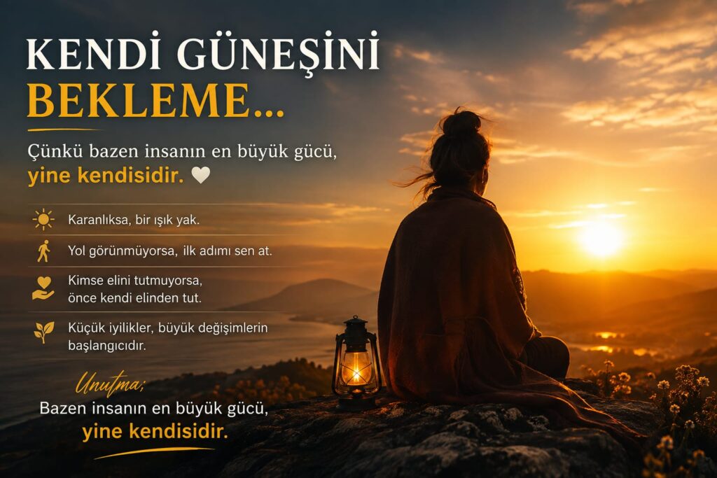 KENDİ GÜNEŞİNİ BEKLEME…