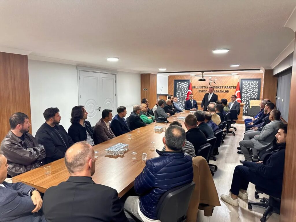 MHP Mudanya İlçe Teşkilatı’ndan İl Başkanı Özcanbaz’a hayırlı olsun ziyareti