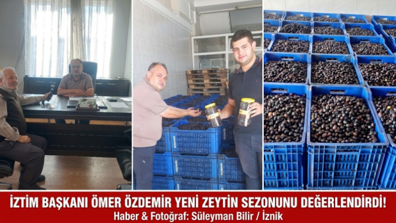 İZTİM BAŞKANI ÖMER ÖZDEMİR YENİ ZEYTİN SEZONUNU DEĞERLENDİRDİ: “Zeytin Üreticimizin ve Esnafımızın Yanındayız”